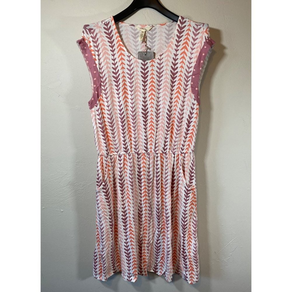 Matilda Jane Medium Fortune Teller Dress Pockets Mauve Pink Orange Happy & Free - Picture 1 of 9